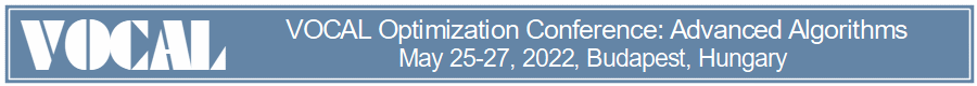 Vocal Optimization Conference: Advanced Algorithms
May 25-27, 2022, Budapest, Hungary